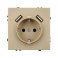 Штепсельная розетка встраиваемая Arlight SCT-NOBE-MUAA-SFPL-GD 16А 054290 с/з и USB тип A+A золото
