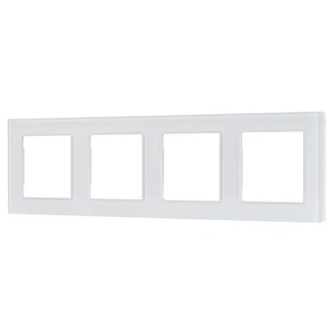 Рамка стеклянная 4 поста Arlight GLARE 043802 FRM-GLARE-GS-4-WH белая