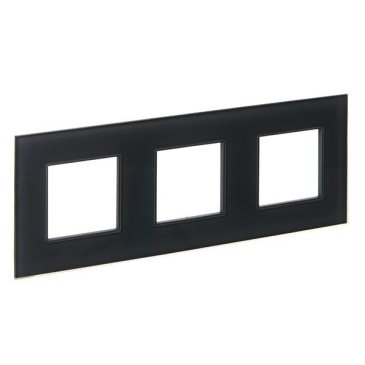 Рамка стеклянная 3 поста IEK SKANDY SK-M32-G-K53 SK-F23G графит