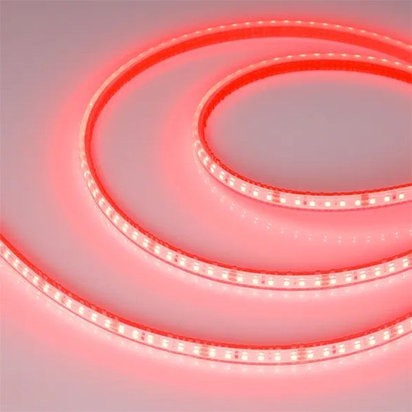 Светодиодная лента Красный 2835 24V  9.6W/m 120Led/метр герм (полная силиконовая экструзия) 033896 RTW-PFS-A120 LUX IP68