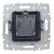 Розетка встраиваемая комбинированная IEK BRITE BR-AF20-O-K47 РТВ/РСп12-БрА TV+SAT алюминий