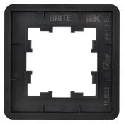 Рамка стеклянная 1 пост IEK BRITE BR-M12-G-41-K02 РУ-1-2-Бр черный RE