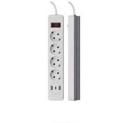 сетевой фильтр Uniel UL-00012108 S-GSR4-3 U2C1 WHITE-GREY