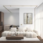 Трековый светильник однофазный  10W Белый теплый SHINE GRILL DK5771-SB IP20 на шинопровод латунь