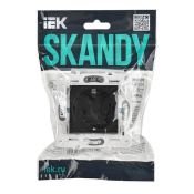 Штепсельная розетка встраиваемая IEK SKANDY 16А SK-R14-16-K02 SK-R04Bl с з/к без з/ш черный