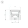 Архитектурный силиконовый профиль WPH-FLEX-1212-TOP-S8-20m WHITE 041091