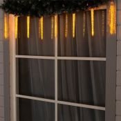 гирлянда фигурная «Сосульки рифленые» Желтый 12V прозрачная нить, 192 LED,2.5х0.3 м с эффектом стекания IP65