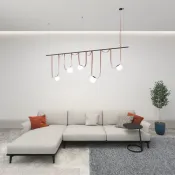 Готовый набор ременной трековой системы DENKIRS 120W Белый дневной Belty DK55SET08-01-BR подвесной коричневый