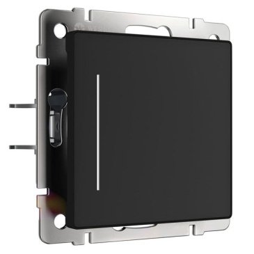 Выключатель встраиваемый одноклавишный с подсветкой сенсорный с Wi-Fi WERKEL W4513008 черный