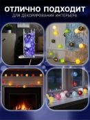 гирлянда НИТЬ Белый с насадками «Клубки кофейные» прозрачная нить, 20 LED, 5м IP20  220 В