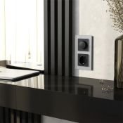 Рамка стеклянная 2 поста WERKEL Senso W0023106 серебряный