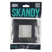 Рамка пластик 1 пост IEK SKANDY SK-M12-K48 SK-F01T титан