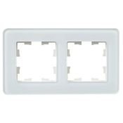 Рамка стеклянная 2 поста IEK BRITE BR-M22-G-41-K01 РУ-2-2-Бр белый RE