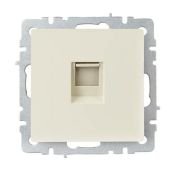 Розетка встраиваемая компьютерная одиночная IEK BRITE BR-K10-2-K10 РК11-БрКр RJ45 кат.6 бежевый