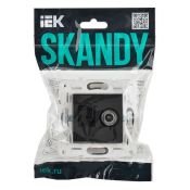 Розетка встраиваемая комбинированная IEK SKANDY SK-AK20-1-K48 SK-A14T TV+RJ45 кат.5E титан