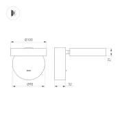 светильник  6W Белый теплый 052088 SP-MILADY-R90-6W 110deg 220V IP20 цилиндр накладной белый