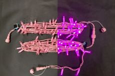 гирлянда НИТЬ Розовый  RL-S10C-220V-C2P/P, розовый провод 10 м., соединяемая, 220V, 100 Led, IP65, статика