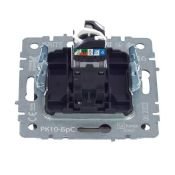 Розетка встраиваемая компьютерная IEK BRITE BR-K10-1-K46 РК10-БрС RJ45 кат.5E сталь