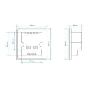 панель сенсорная встраиваемая RGB 04-09 белая (RGB,12-24V,144-288W)