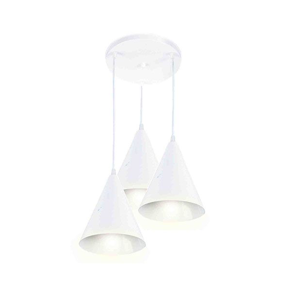 Подвесной светильник без лампы 14-43 3x40W E14 "Ляфамий" конус белый
