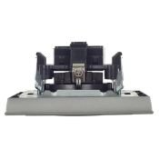 Штепсельная розетка встраиваемая IEK BRITE 16А BR-R14-16-K46-F РСР14-1-0-БрС с з/к и шторками в сборе сталь
