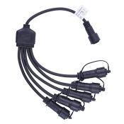 Провод-разветвитель для гирлянд UL-00013237 UCX-F90 S5-0.4M-BK черный 0.4м 5 выходов, статика-мерцание 0.4м IP67