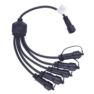 Провод-разветвитель для гирлянд UL-00013237 UCX-F90 S5-0.4M-BK черный 0.4м 5 выходов, статика-мерцание 0.4м IP67