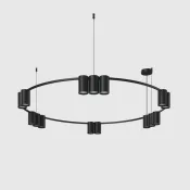 Подвесной светильник без лампы DENKIRS ORBIT DK4067-BK 15xGU10 фигурный черный