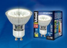 светодиодная лампа рефлектор JCDR GU10  Белый теплый  1.5W 04009 LED-JCDR-SMD-1,5W/WW/GU10 95 Lm