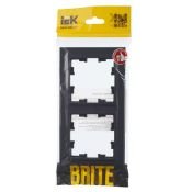Рамка пластик 2 поста IEK BRITE BR-M22-K53 РУ-2-БрГ графит