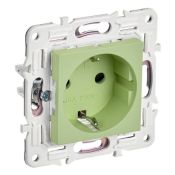 Штепсельная розетка встраиваемая IEK SKANDY 16А SK-R14-16-1-K06 SK-R06G с з/к и шторками безвинтовое крепление мятный Штепсельная розетка встраиваемая IEK SKANDY 16А SK-R14-16-1-K06 SK-R06G с з/к и шторками безвинтовое крепление мятный