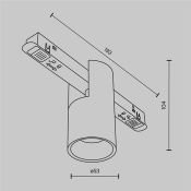 Трековый светильник  7W Белый дневной Альфа/Alfa Exility 50deg TR122-2-7W4K-W на шинопровод белый