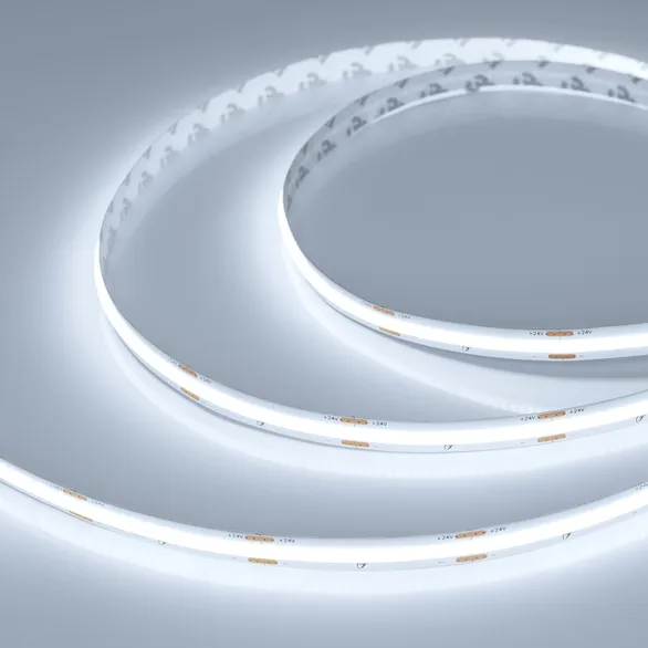 Светодиодная лента Белый COB 24V  4.8W/m 420Led/метр 048821 COB-X420-10mm  6000K 15m