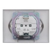 Штепсельная розетка встраиваемая двойная IEK SKANDY 16А SK-R24-16-K03-F SK-R07Gr с з/к с з/ш в сборе серый