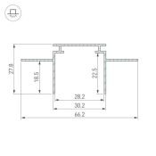 алюминиевый профиль KLUS держатель TEK-PLS-GH16-2000 019861