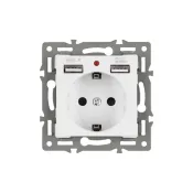 Розетка встраиваемая USB A+A Arlight SCT-MUAA-PL-WH 043733 2,1A с/з белая