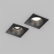 Встраиваемый светильник без лампы DENKIRS COVE DK2131-BK GU10 черный квадратный IP44