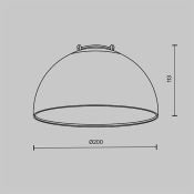 Светильник Белый дневной 20W Кубок/Bowl Parity 120deg TR126B-20W4K-B подвесной для текстильной системы черный