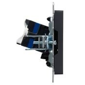 Розетка встраиваемая компьютерная IEK BRITE BR-K10-2-K53 РК11-БрГ RJ45 кат.6 графит