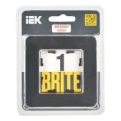 Рамка металлическая 1 пост IEK BRITE BR-M12-M-01-K02 РУ-1-1-Бр черный RE