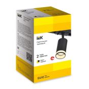 Трековый светильник однофазный IEK LIGHTING без лампы 4116 LT-USB0-4116-GU10-1-K02 на шинопровод черный