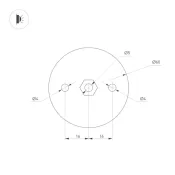 накладной светильник  12W Белый дневной 037346(1) SP-PICASO-M-TURN-L700 IP20 линейный светлое золото