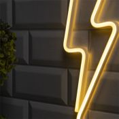 фигурка  светодиодная неоновая «Молния»  Белый теплый, 3хАА, USB,  13х33.5 см.