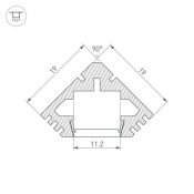 алюминиевый профиль KLUS PDS45-T-3000 ANOD 018961
