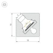 алюминиевый профиль с экраном SL-KANT-H10-SQUARE-2000 IRON GREY 055325