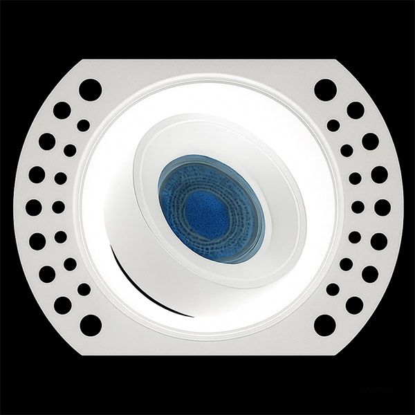 Встраиваемый светильник без лампы HOKASU FocusSpin Edgeless (MR16/GU10) - White круглый белый