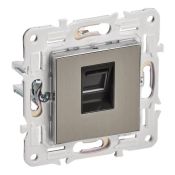 Розетка встраиваемая компьютерная IEK SKANDY SK-K10-2-K50 SK-K02N RJ45 кат.6 металл никель