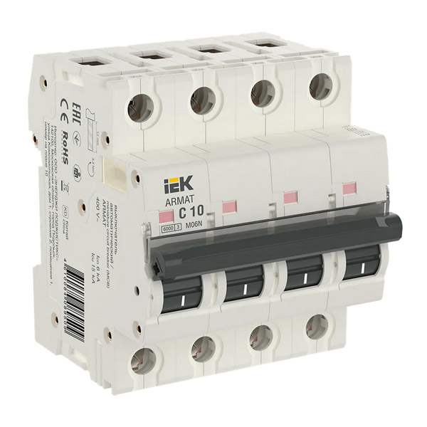 Автоматический выключатель 4-пол. 10А M06N C 6kA AR-M06N-4-C010 ARMAT IEK