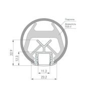 Архитектурный алюминиевый профиль KLUS POR-F-1000 ANOD 019181