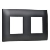 Рамка пластик 2 поста IEK SKANDY SK-M22-K02 SK-F02Bl черный